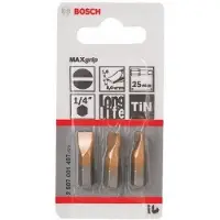 Bosch Embout de vissage court et long pour vis a tete fendue - 1.6 x 8.0 x 25 mm