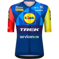 Santini Lidl Trek 2026 Short Sleeve Jersey Bleu XS Homme