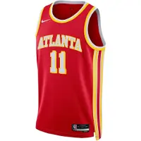 Nike Maillot de basket NBA Atlanta Hawks Trae Young, édition Icon, modèle Swingman, rouge et blanc - Taille L (Europe/États-Unis)