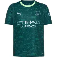 Puma Manchester City Fc 25/26 Replica Fourth Junior Short Sleeve T-shirt Vert 11-12 Years Enfants