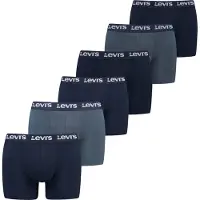 Levi's Boxers REPEAT LOGO BOXER BRIEF ECOM Pack de 6 hommes - Bleu - EU M