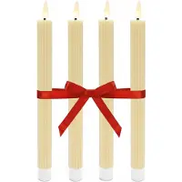 Relaxdays 4 bougies LED en cire (4x)