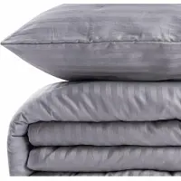 L'essentiel Maison , Lilyum - Grey, Ensemble housse de couette king-size (FR), 70 % POLYESTER / 30 % COTON, gris, 240 x 220 cm