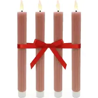 Relaxdays 4 bougies LED en cire (4x)