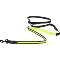 Flamingo Laisse pour le jogging Flitzy noir & jaune (105-175 cm / 70-160 cm)