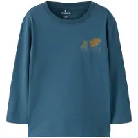 Name it T-Shirt 'NMMBerlan' bleu-gris / orange foncé