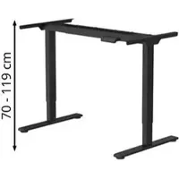 FlexiSpot Table réglable en hauteur E1B-PRO-EUV3, 70 - 119 cm, sans plateau, noir