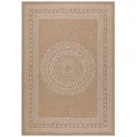 Carpetsale24 Tapis Intérieur Extérieur Tissage Plat Aspect Sisal Naturel Imperméable Style Scandinave Boho, Taille: 120x170 cm