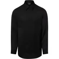Armani Exchange pour homme. XM001817AF13235UC001 Chemise classique noire (XXL), Casuel, Viscose, Manche longue