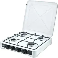 Ravanson K-04t Butane Gas Kitchen Stove 4 Burners Argenté