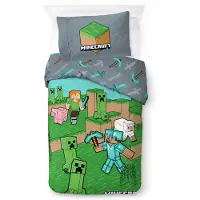 BrandMac Minecraft Animals & Mobs 140 X 200 Cm (1029637) Bedding Set Vert