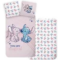 Lilo & Stitch Bed Linen - Junior Size 100 x 140 cm - Stitch & Angel (1029379) (100 x 140 cm, 40 x 45 cm)