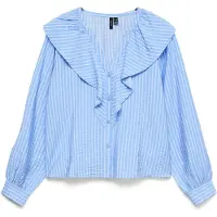Vero Moda Kaja Long Sleeve Shirt Bleu XS Femme