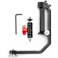 Caruba Support universel en L pour gimbal (poignée simple) (Poignée Gimbal), Gimbal : accessoires, Noir