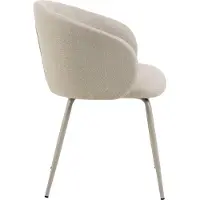 Giga Eleanor chaise de salle à manger avec accoudoirs tissu beige.