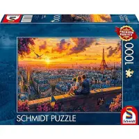 Schmidt Spiele Puzzle Chuchotements sur les toits de Paris - 1000 pièces