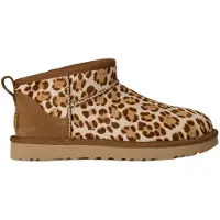 Ugg - Bottes montantes - W Classic Ultra Mini Plains Felicity Leopard Jasmine pour Femme en Laine - Taille 36 - Marron