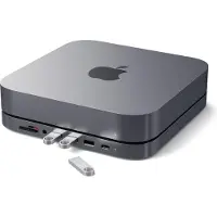 Satechi Aluminum Mac Mini (jusqu'en 2023) Stand Hub Argent