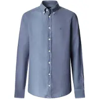Hackett Hm3010635 Linen Long Sleeve Shirt Bleu L Homme