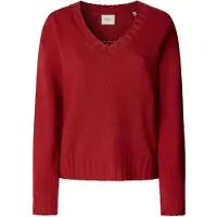 Pepe Jeans pour femme. PL7000001 Pull Cherice V rouge (L), Casuel, Polyester