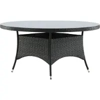 Ebuy24 Volta Table de salle à manger Ø150 cm, noir.