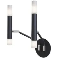 Maytoni Applique murale, métal verre, noir, 4 flammes, H 34,5 cm