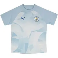 Puma Manchester City Fc 23/24 Pre Match Junior Short Sleeve T-shirt Bleu 11-12 Years Enfants