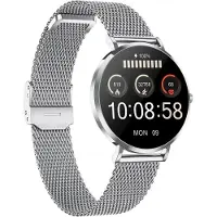 Xcoast Smartwatch SIONA 2 Nano Silver - Femme, ultra petite et fine, 6 jours de batterie, écran couleur AMOLED tactile, traqueur de fitness