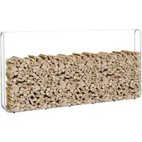 vidaXL Étagère à bois de cheminée 300x25x150 cm Acier galvanisé