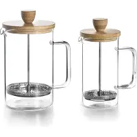 Lacor Cafetière À Piston Verre Et Bois 350ml - 3 Tasses