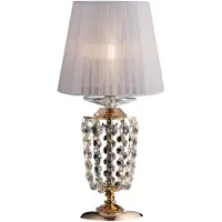 Bonetti Illumina Mozart Lampe De Table En Fer Et Laiton Doré Avec Abat-Jour 1 Lumière H.40 D.20 Bl189-Lt-Or