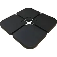 HABITAT ET JARDIN Pied de parasol 4 dalles à lester jusqu'à 3 x 3 - 52L - Noir
