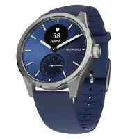 Withings Montre connectée ScanWatch 2 42 mm Argent avec bracelet Bleu Nuit