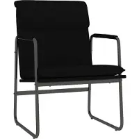 vidaXL Fauteuil lounge noir 55x64x80 cm Tissu