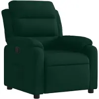vidaXL Fauteuil relax vert foncé velours