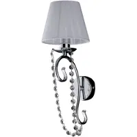 Bonetti Illumina Magda Applique Murale 1 Lumière En Fer Chromé Avec Abat-Jour .13 P.15 Bl146-Ap1-Cr-Par
