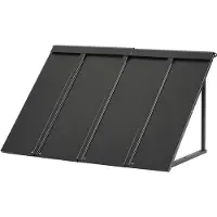 OEM Auvent de Porte d'Entrée 112,5x61 cm Marquise de Porte Extérieure Métal
