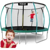 Neo-Sport Trampoline de jardin profilé 14 pieds/435 cm avec filet de sécurité