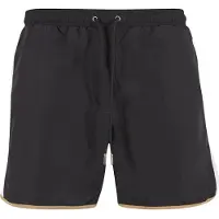 Urban Classics Shorts de bain beige foncé / noir / blanc
