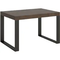Itamoby Table Extensible 140/400X90 Cm Tecno Noyer Avec Pieds Anthracite