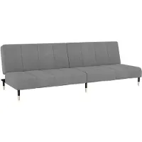 vidaXL Canapé-lit à 2 places gris clair velours