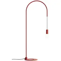 Zafferano - Lampe De Table Filo Avec Ampoule E27 Max 60W Incluse, Orientable À 200, H 113 Cm, Ip20 Métal Peint - Rouge