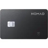 Nomad Tracking Card Pro Find My – Design ultra-mince pour portefeuilles – Localisable via l'application Apple Find My – Autonomie de batterie longue durée jusqu'à 16 mois - Noir
