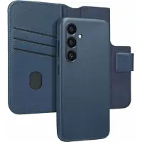 Accezz Étui de télephone portefeuille en cuir 2-en-1 avec MagSafe pour Samsung Galaxy S24 - Nightfall Blue