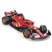 Bburago Véhicules Miniatures Die Cast 1/43 F1 Ferrari Sf 24 Italy - Avec Casque #Sainz-