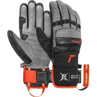 Reusch - Gants de ski - Alpine Master Black/Silver/Fluo Red en Softshell - Taille 10 - Noir