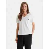 Calvin Klein Jeans Lv047c906g Short Sleeve V Neck T-shirt 2 Units Blanc M Femme