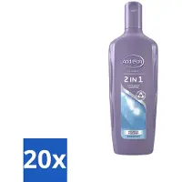 Unilever Shampooing Andrélon 2 en 1 pour un lavage rapide et efficace - pack avantage - 20 pièces