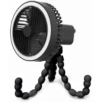 Yunong Mini ventilateur portatif de poulpe à 3 vitesses avec ventilateur de bureau Trépied flexible et léger-Noir