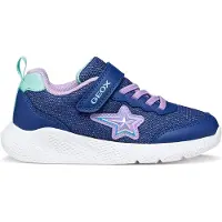 Geox Sprintye Girl : chaussures pour filles, chaussures de sport à scratch, couleur violet, pour le quotidien